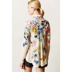 Knitted & Knotted SMALL Floral Cardigan Sweater